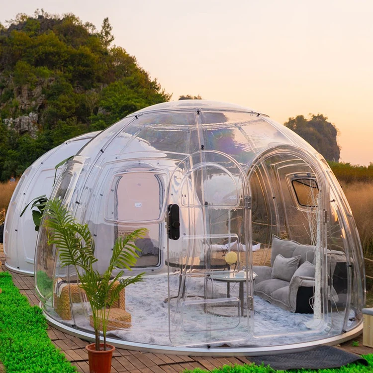 High Quality Outdoor Inflatable Bubble Lodge Camping Hotel Tent House Star Dome House Prefabricated Cabin House