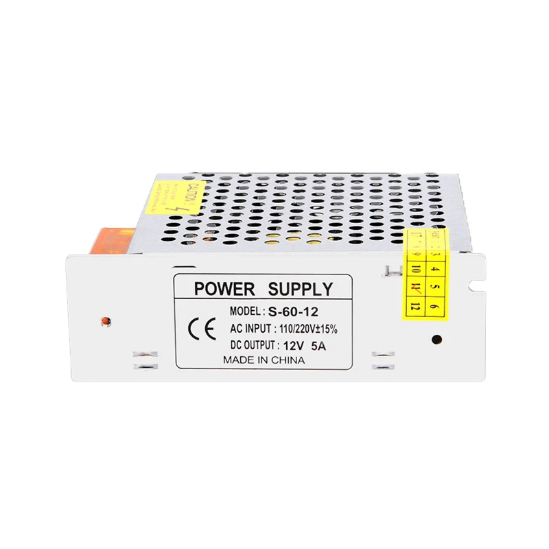  12V 60W S-60-12 Светодиодный драйвер питания Европейский сертификат соответствия ограничениям на использование опасных материалов в производстве электрического и электронного светодиодный