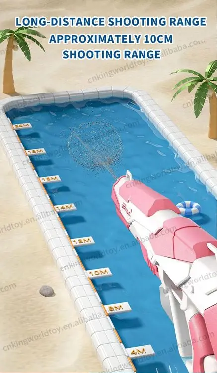 Wholesale 2024 Hot Selling Outdoor toys Electric Water Gun Summer toys Big Size Space Water Blaster Automatic Water Gun for kids