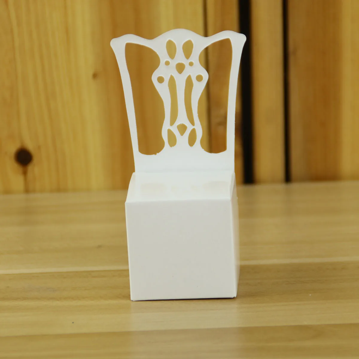 white  Chair shape wedding favor chocolate gift candy box packaging