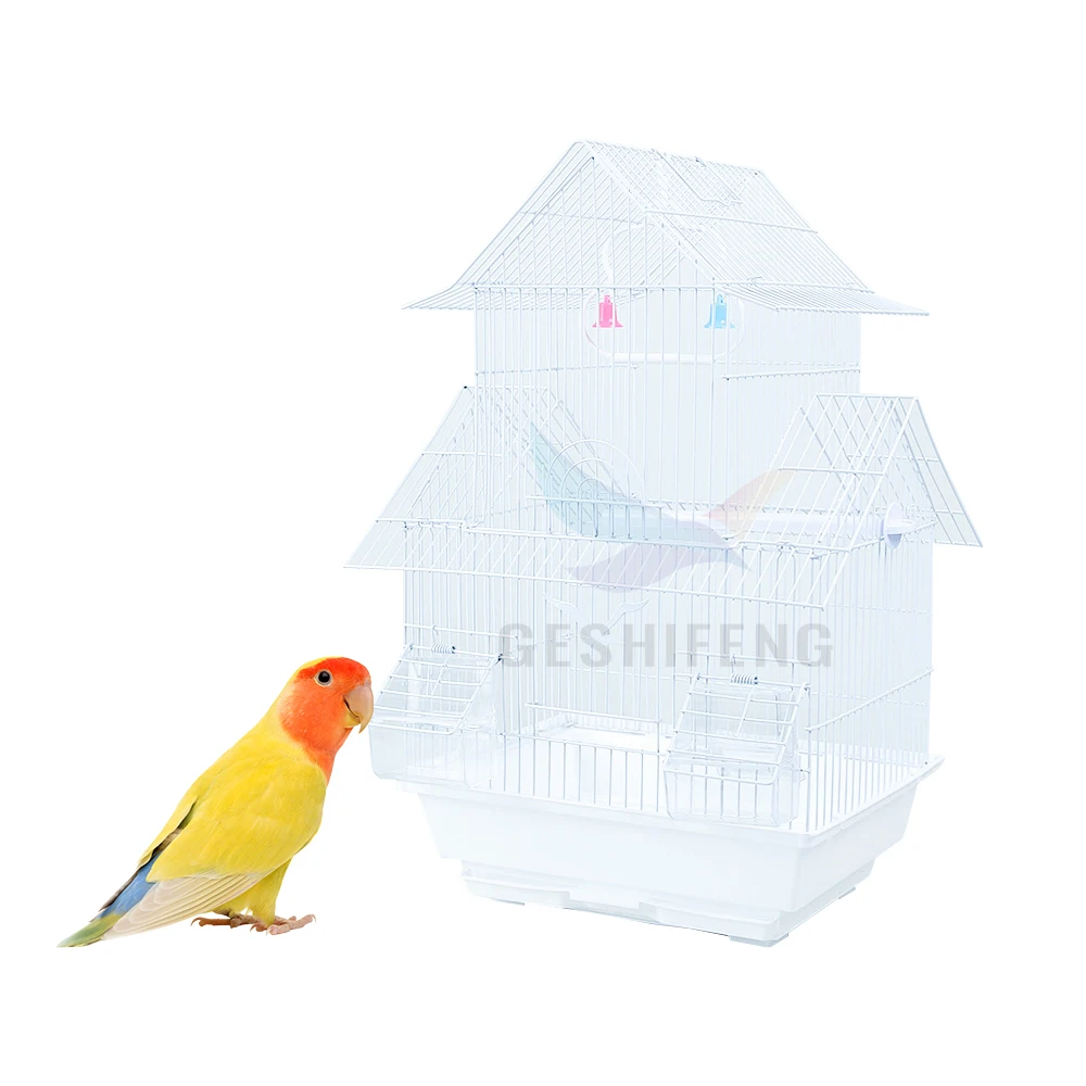 Fashion Large Iron Bird Cage Two Layers Parrots Birdhouse Parrot Cage for Bird Living