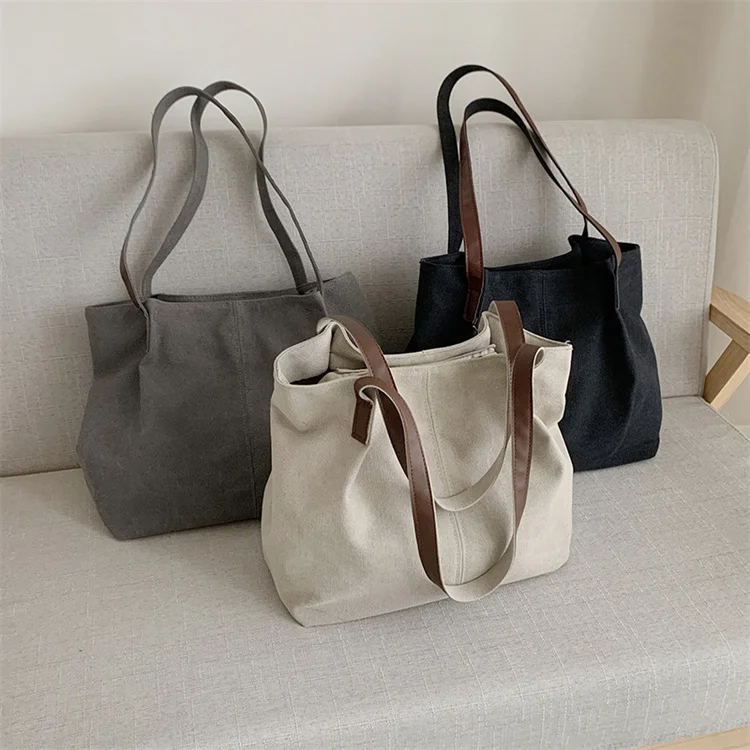 Hot Sale High Quality Durable Custom Shopping Canvas Cotton Tote Bag With Leather Handle