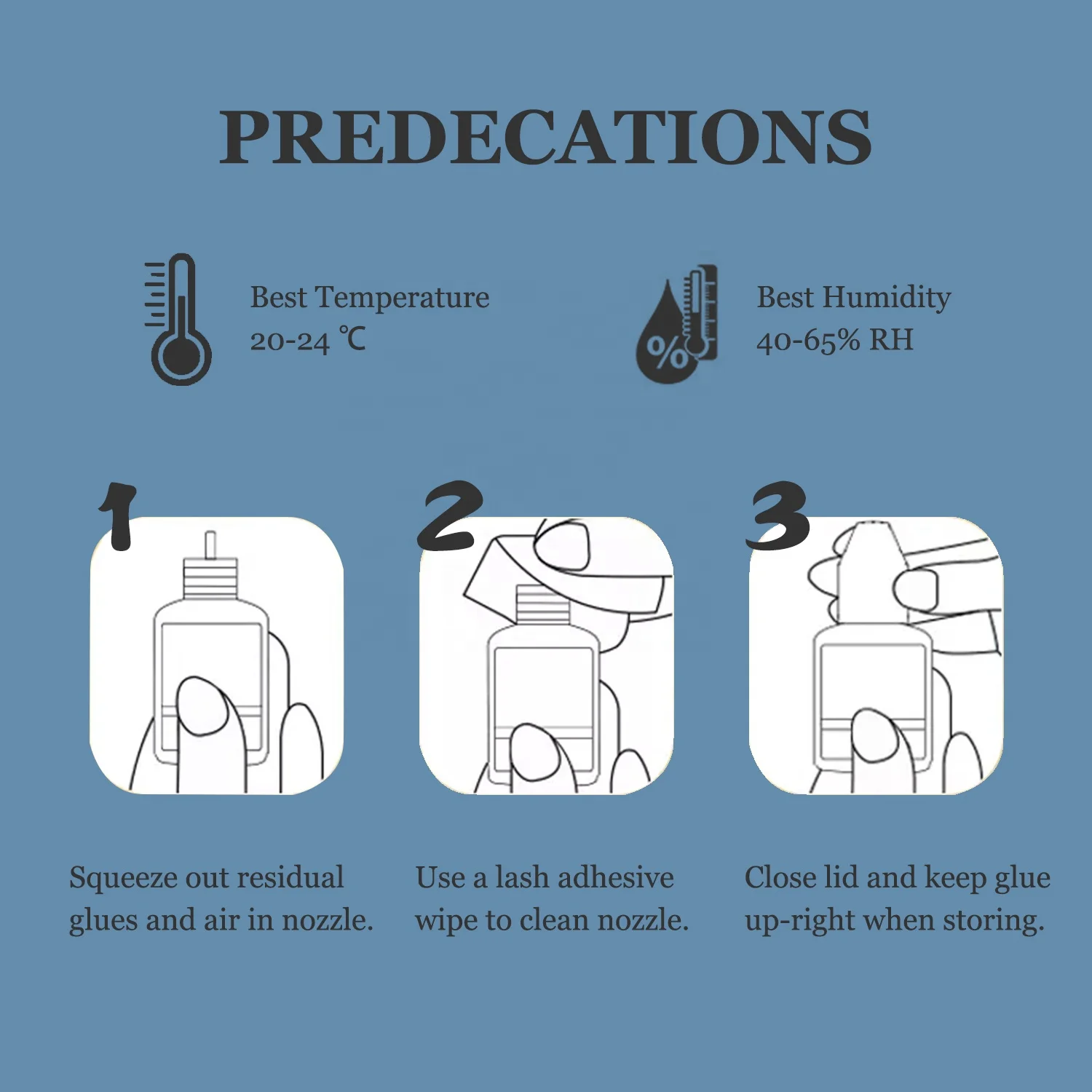 Premium Eyelash Extension Glue  Adhesive for Long Lasting Individual Eyelash Extensions 1-2s Fast Drying 6-8 Week Retention