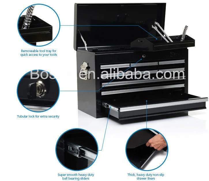 Профессиональный ящик для инструментов с 9 выдвижными ящиками, 26 дюймов