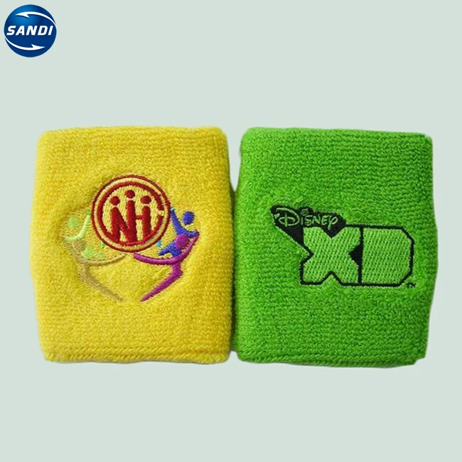 
Promotional custom cotton sports wrist sweatband with LOGO 
