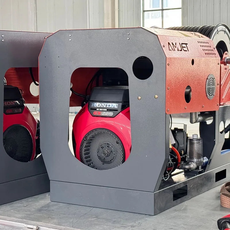 AMJET Accuracy 300bar 40lpm Wireless start sewer drain cleaning machine High pressure sewer jet sewer jetting machine