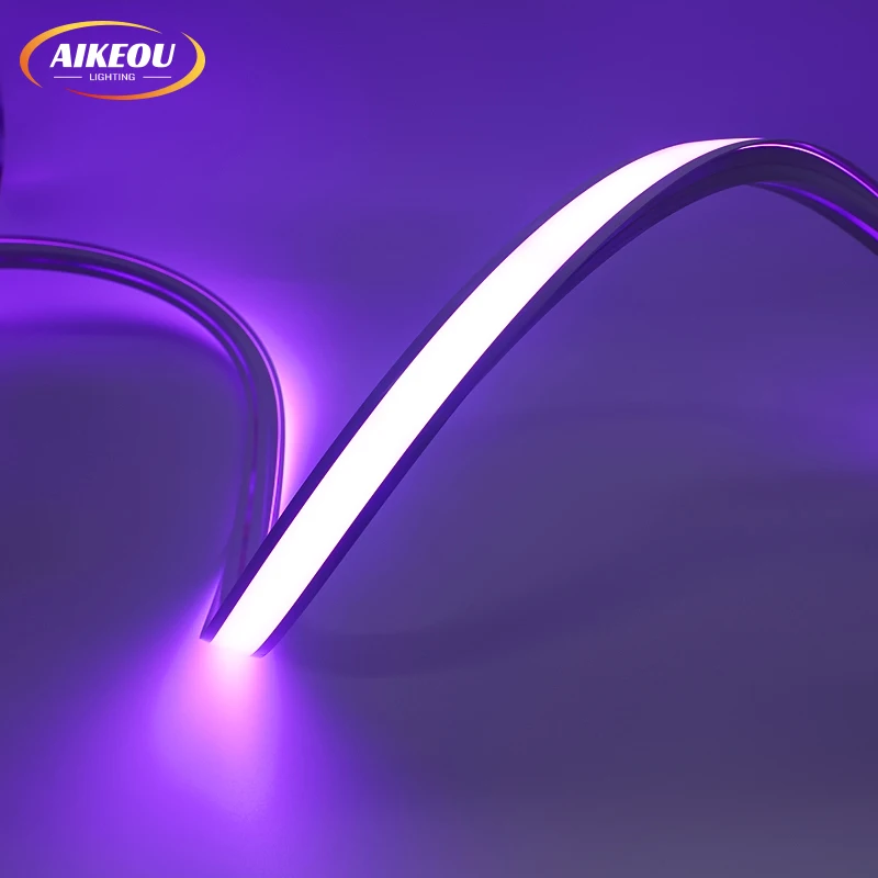 Outdoor indoor 12*12mm Black Flexible Silicone Led Neon Smart Lighting 24v 12v Rgb Led Neon Strip IP65 Silicone Light Strip