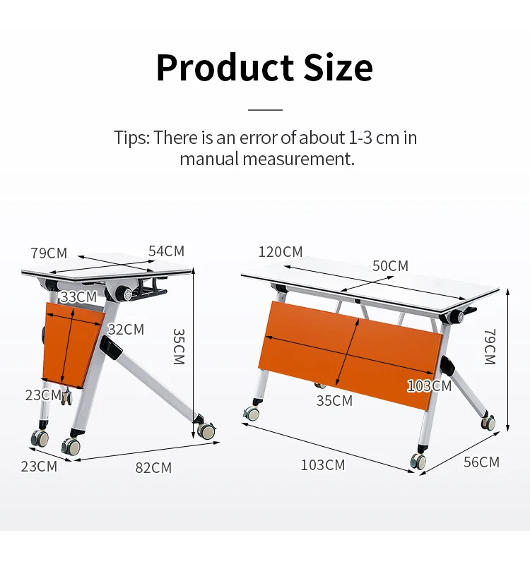 Wholesale office folding desk table furniture mobile folding training table for conference meeting table