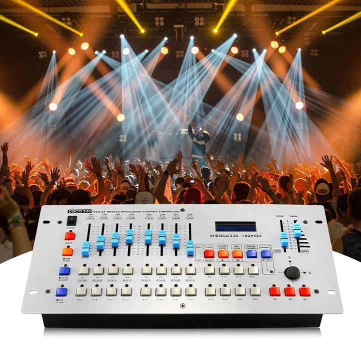 Stage Lighting DJ equipment DMX 240 Console DMX DJ Lighting Controller 16CH Disco Console For Party KTV Bar Club DJ Dimmers