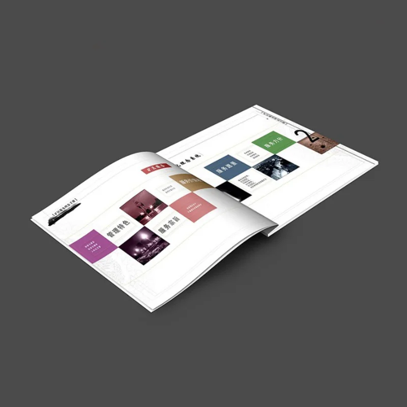 Custom CMYK bulk printing a5 size brochure instruction manual