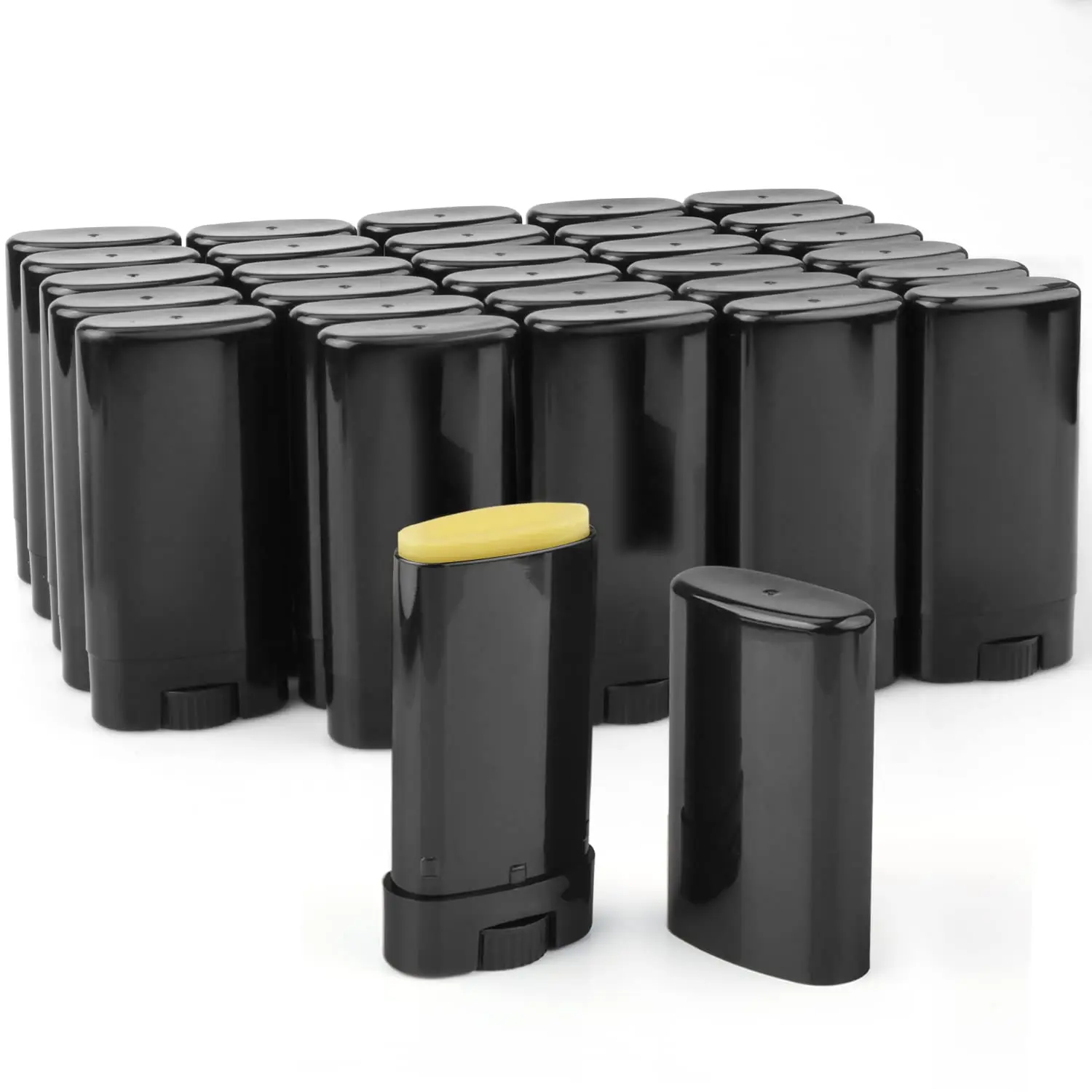 Cosmetics Deodorant Balm packages 20ml 50ml 75ml plastic black deodorant stick refill plastic deo tube 70ml refillable package