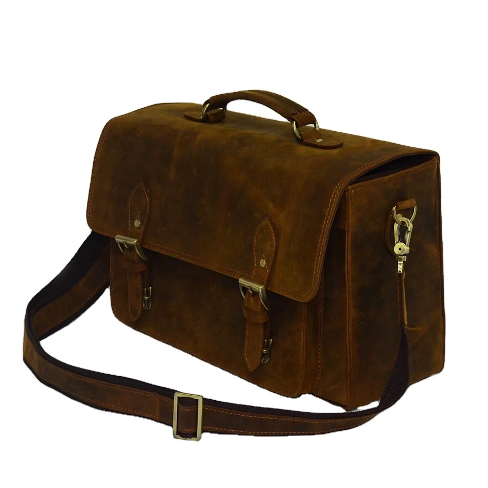 custom vintage messenger style real genuine leather dslr digital camera bags for photography