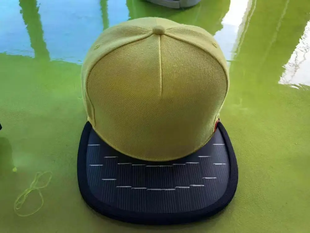 Solar power fashion snapback hat phone charger cap