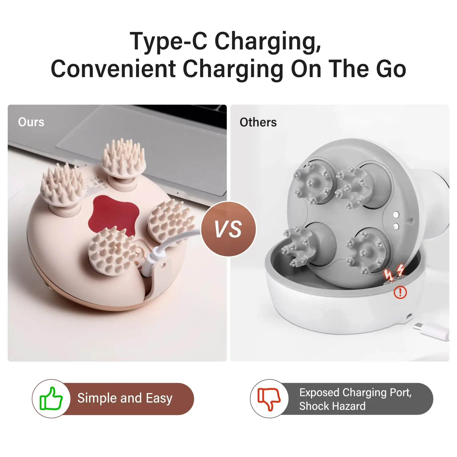 Massage Cuir Chevelu Head Spa Vibration Infrared Scalp Care Massager Logo Device Electric Dog Cat Pet Massager Tools