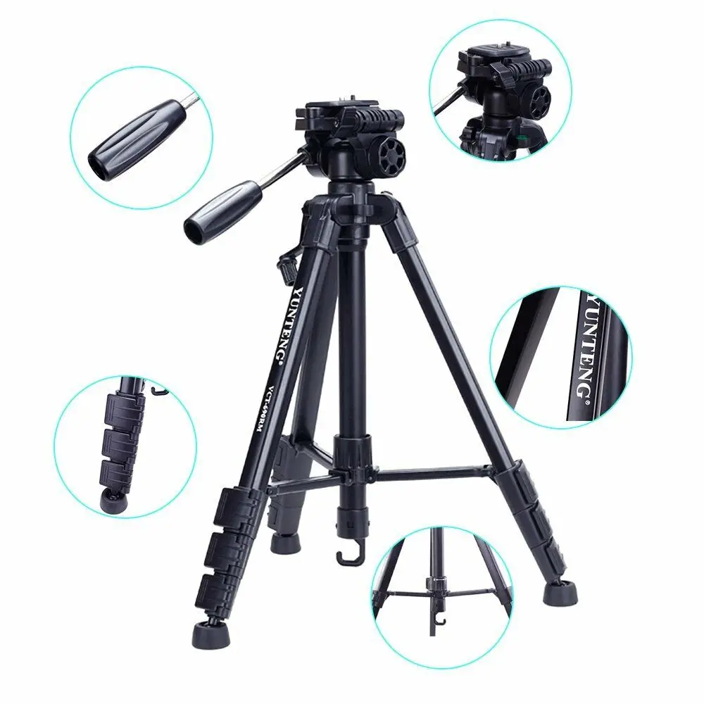  Профессиональный штатив YUNTENG VCT-690 с амортизирующей головкой и сумкой для переноски