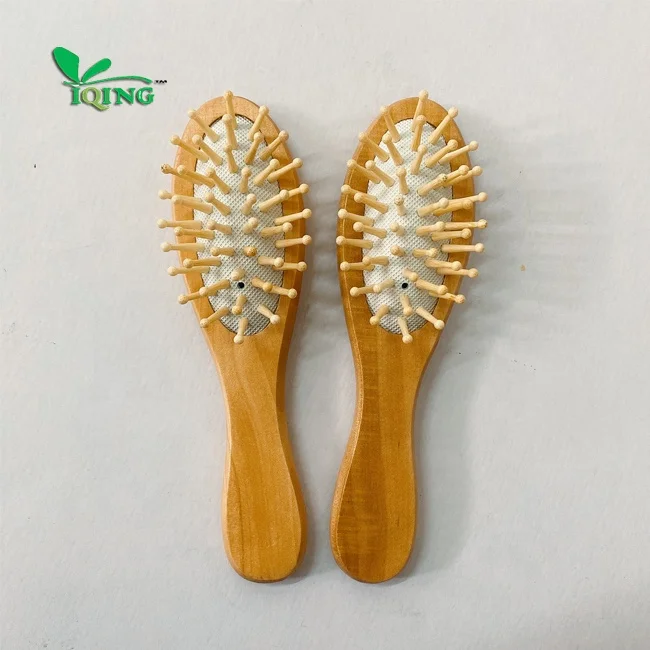 YQ-WBC16 Factory Price Hot Sell Comfortable Style Adult Children Baby Hair Comb Wooden Airbag Massage Round Comb