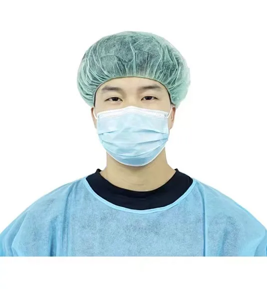 Head 21 Inch Food Service Green PP For Hood Hairnet Safety Non Woven Medical Net Surgical Hair Mop Disposable Mob Clip Cap