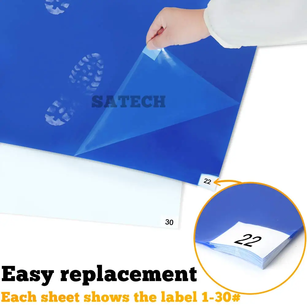 30 Sheets Sticky Mat for Clean Move Dirt Remove Tacky Mat