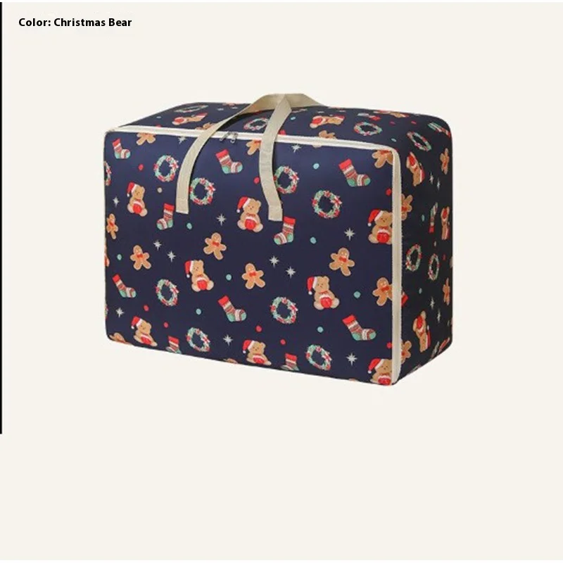 Large Capacity Foldable Cotton Quilt Storage Woven Bag Student Packable Wardrobe Moving Luggage Quilt Clothes Storage Bag