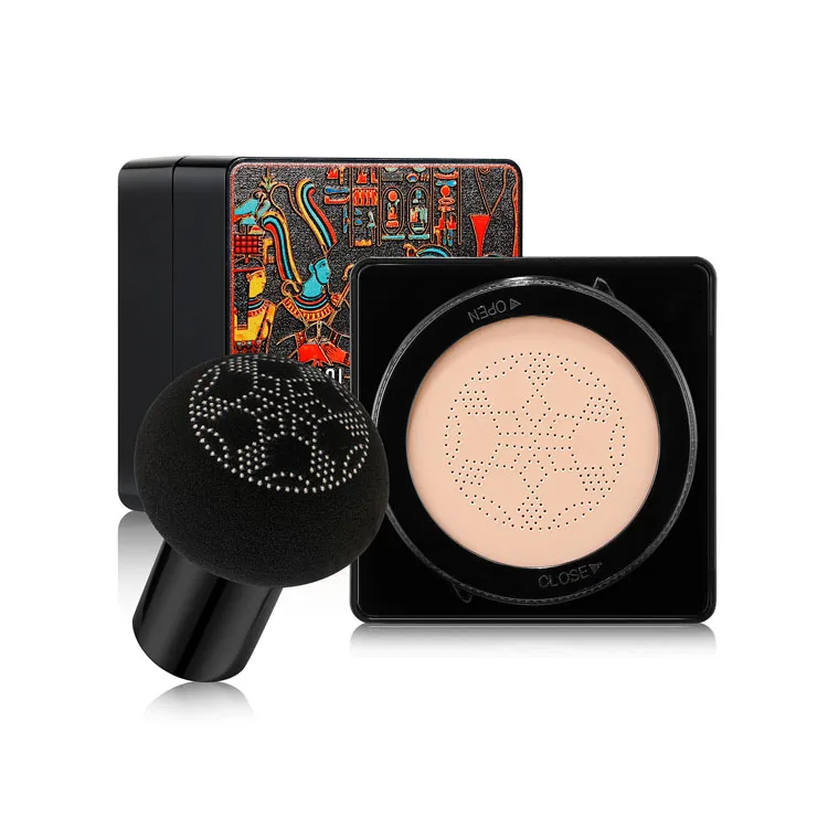 Private label 3 colors Whitening Facial Treatment collagen foundation Mushroom Head Make up Air Cushion cc bb cream