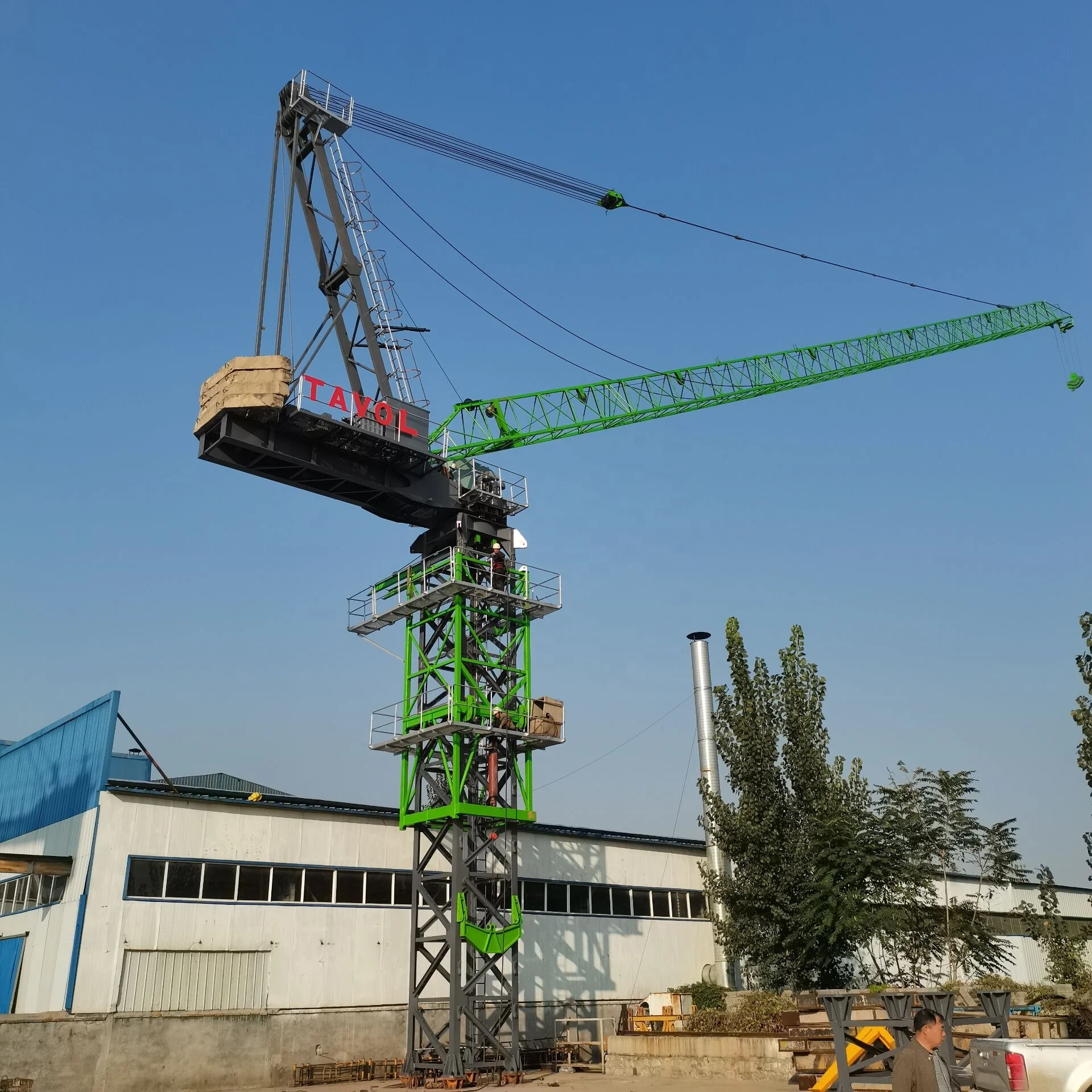 Max Load 6 Ton Mini Second Hand Lifting Used Tower Spider Luffing Portal Construction Lifter Crane