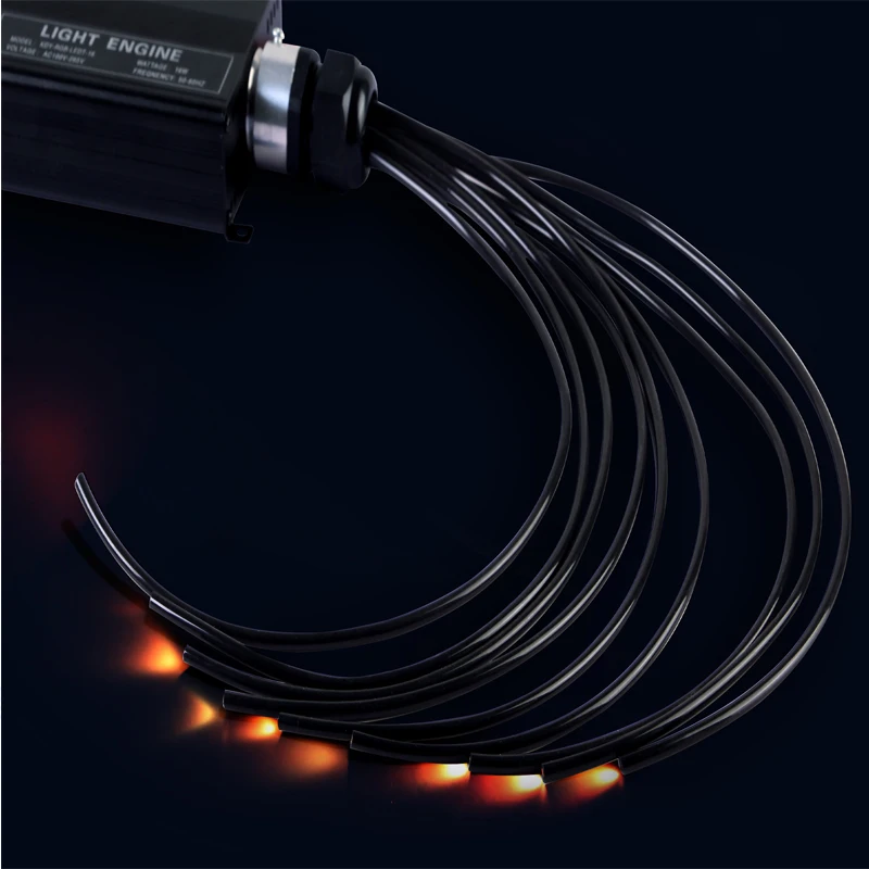 Meter price sale 3mm PVC jacket End glow optic fiber cable for strands star lighting