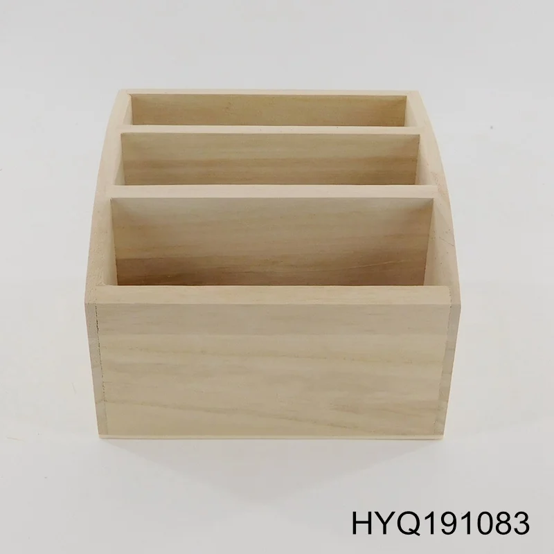 wholesale custom natural unfinished wood mail desk file organizer wooden desktop organizer