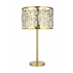 Luxury gold crystal royal style table lamp lamparas decorativas table lamps home decor