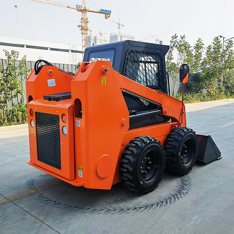 YG Mini Skid Steer Track Loader 3 Pump Rototiller Skid Steer Loader Shovel crocodile Pliers Euro Aufnahme