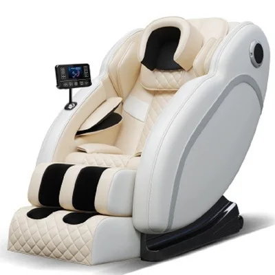 Home Zero Gravity Massage Chair Electric Heating Recline Full Body Intelligent CE Massage Sofa Genuine Leather Relax Back Pain