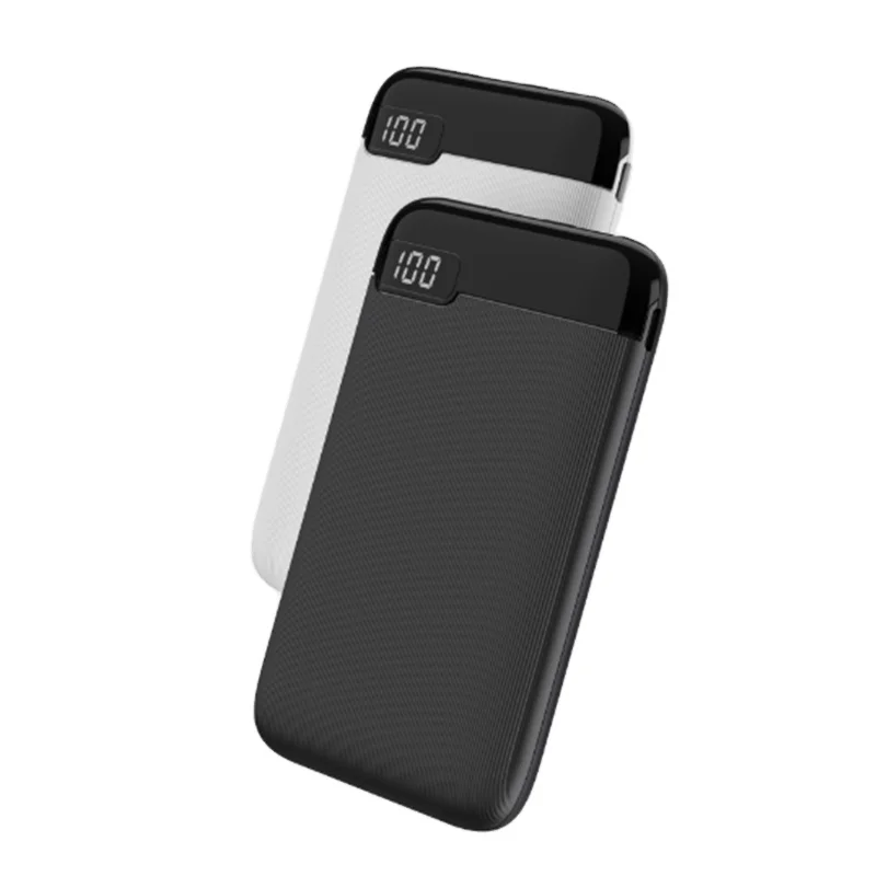 Portable Slim Design Mini Power Bank 5000mah with Led Screen Display Laptop Power Bank 5000 Mah Li-polymer Battery Universal 10W