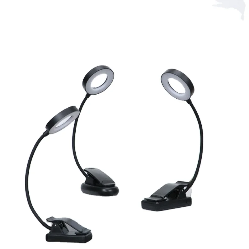9 Mode Light 14  Led Rechargeable 3X Magnifying Glass Desk Book Reading Clip Lamp