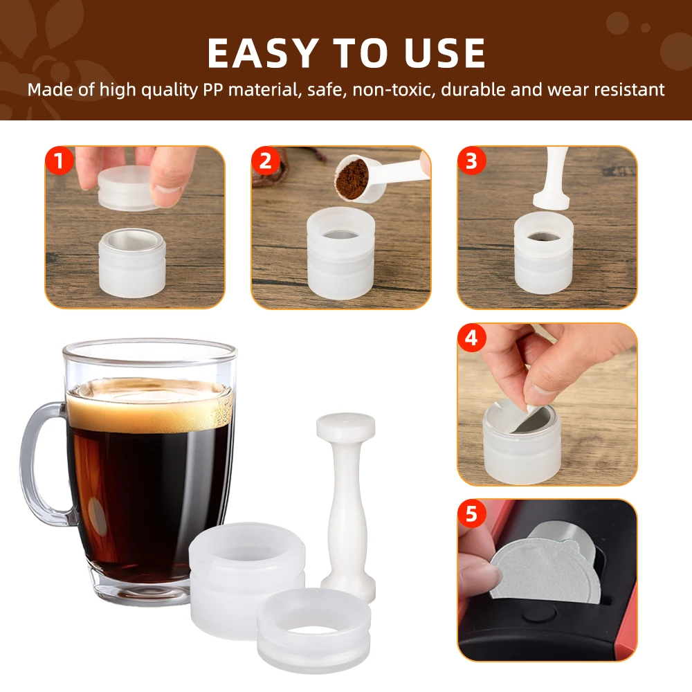 1PCS Double-sided Tamper Compatible With Nespresso Original Coffee Capsule PP Reusable Coffee Poweder Hammer