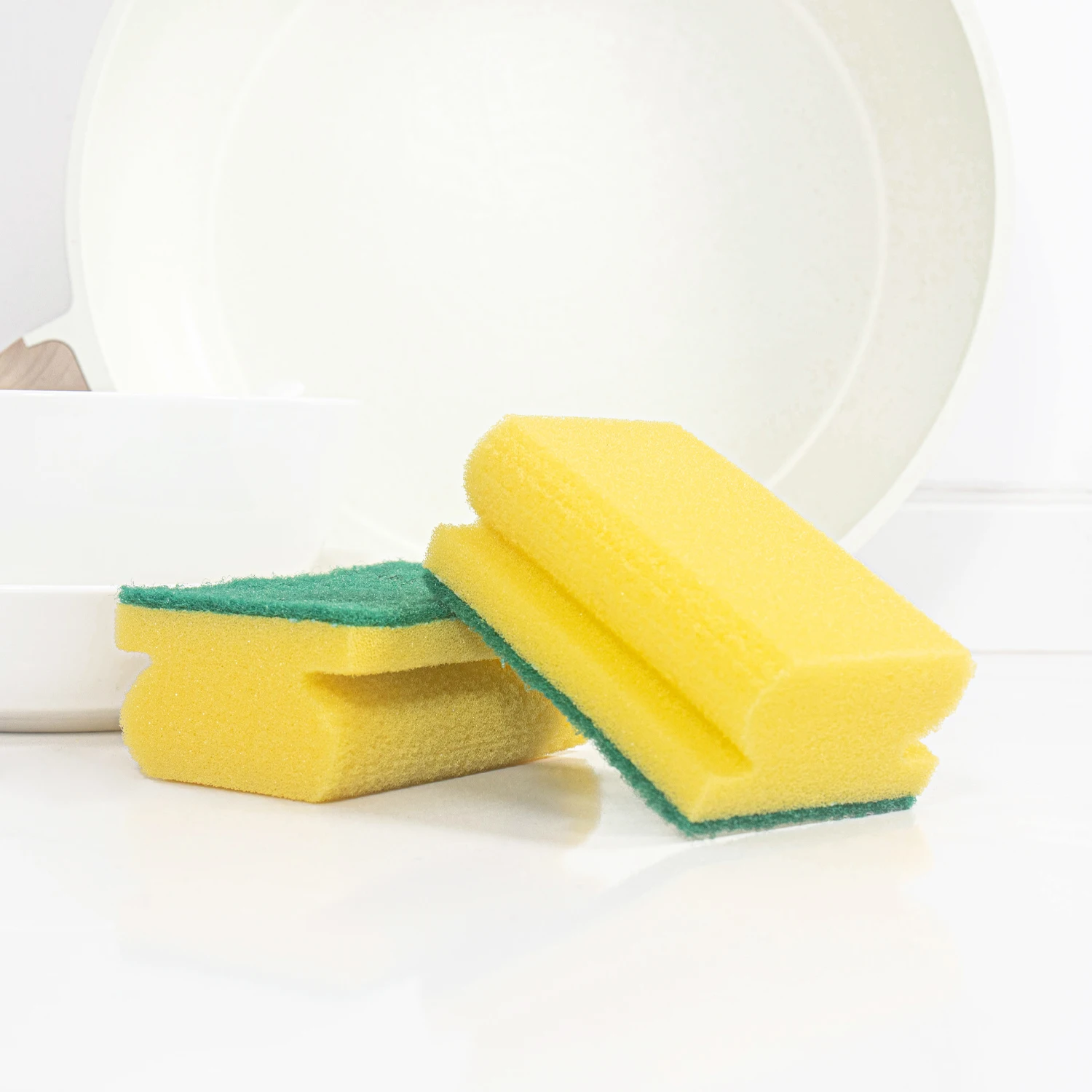 Dishwashing sponge kitchen supplies dishwashing sponge scouring pad household cleaning dishcloth rag high density sponge wipe