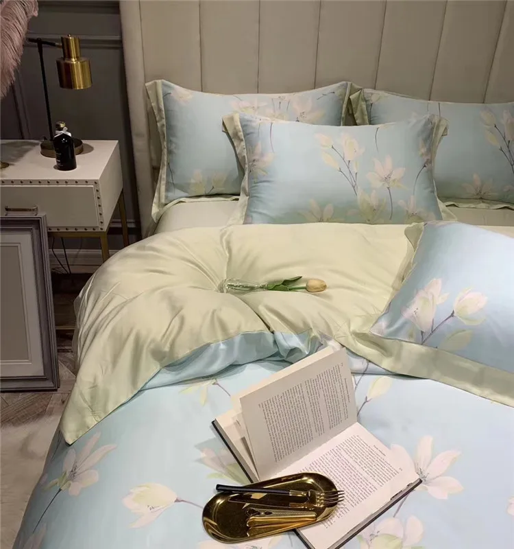 100% Eucalyptus Fiber Bed Linen Luxuriously Comfortable 4-Piece Tencel Lyocell Sheet Set