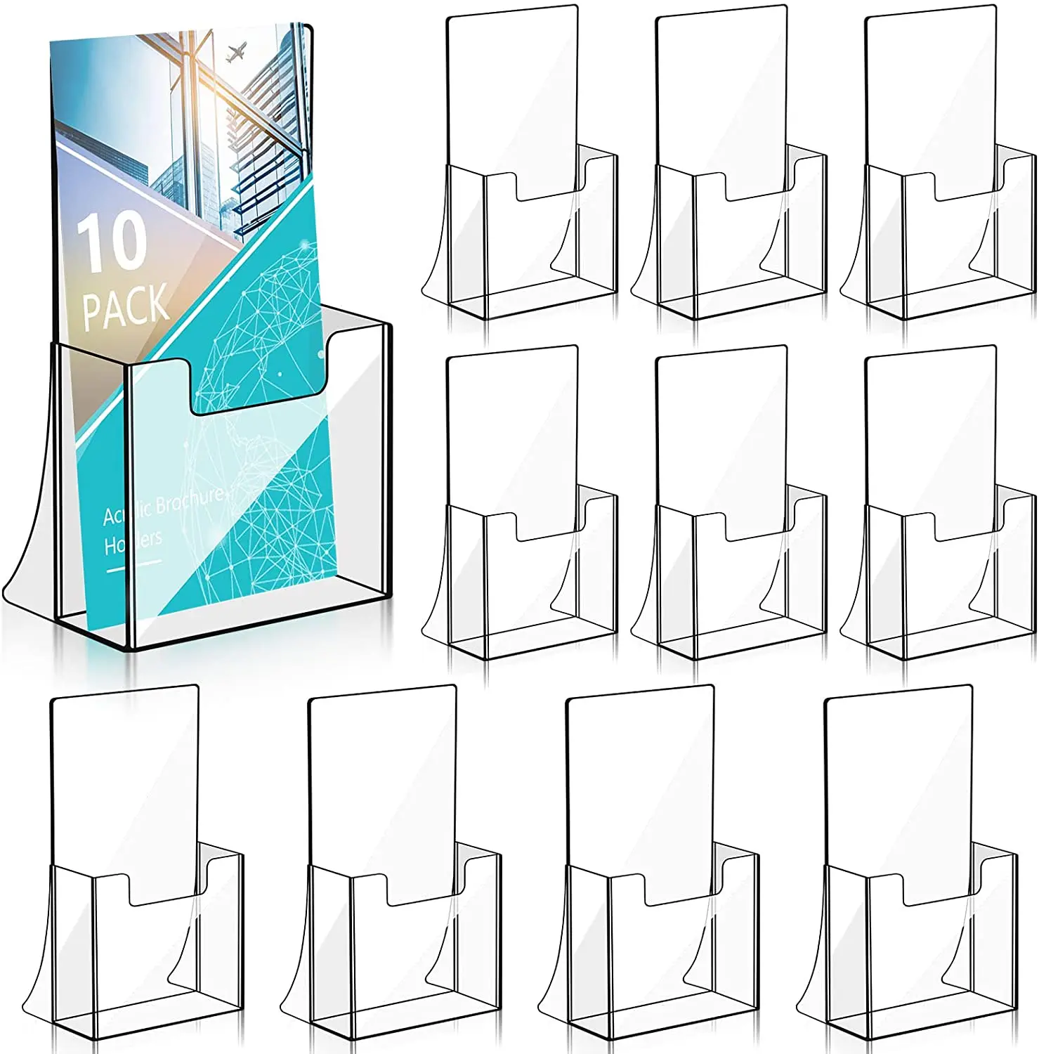 Acrylic Brochure Holders for 4 Inches Wide Pages