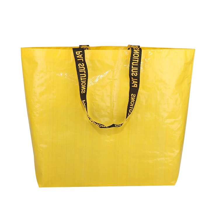 New arrivals PE materials custom large shopping lamination PE woven bag handle with logo