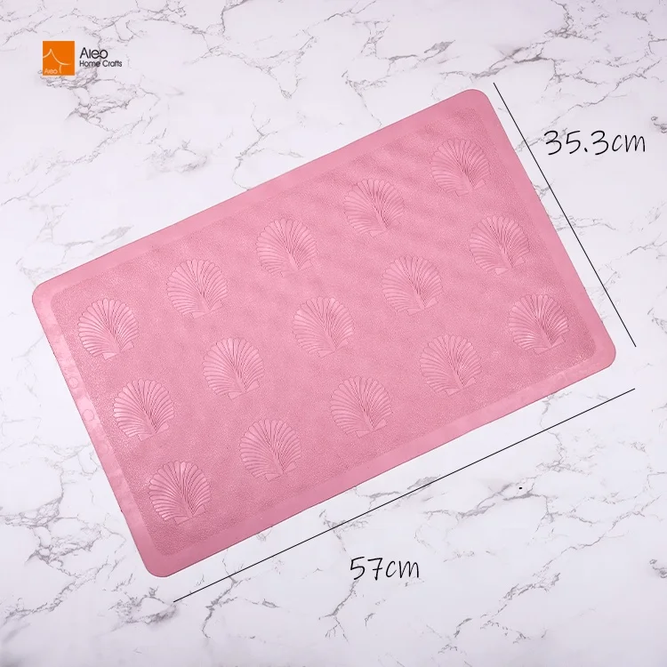 Soft White Mini Half-Natural Rubber Bath Mat Custom Japanese Design Eco-Friendly Waterproof Anti-Slip Safety Shower Mat New