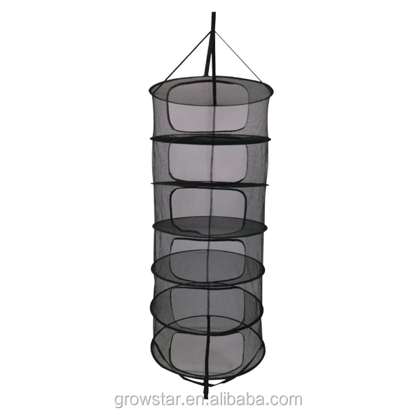 Agricultural Outdoor Storage 60cm 6 Layer Foldable Hanging Food Vegetable Plant Net Dryer Rack Herb Drying Net