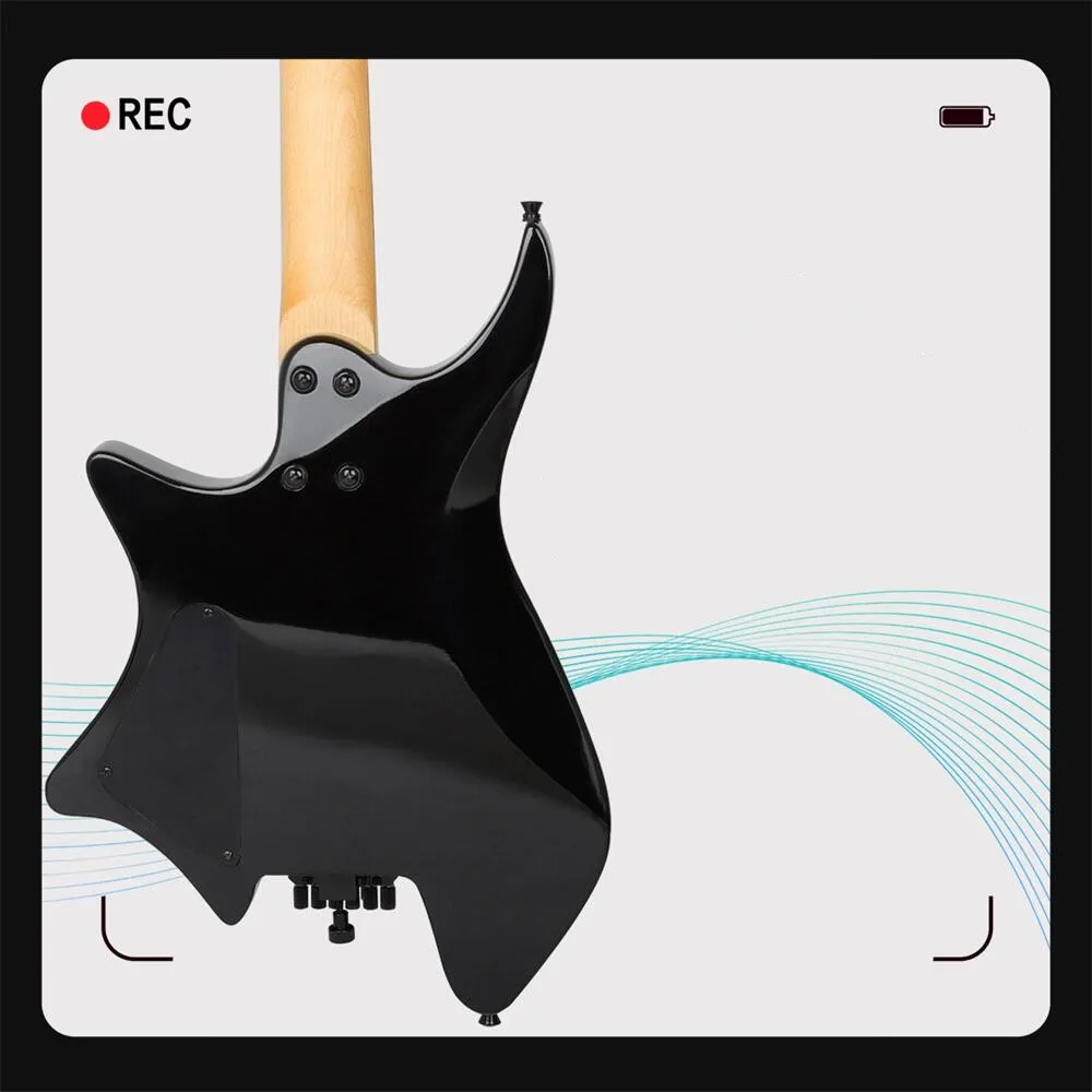 JELO IY-EG-R-700 Headless Electric Guitar Classical Strings Top maple guitare electro acoustique   with Accessories Set