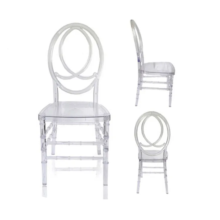 Wholesale Hotel Stackable Clear Plastic Resin Transparent Event Acrylic Tiffany Chiavari Tiffany Phoenix Chair For Wedding