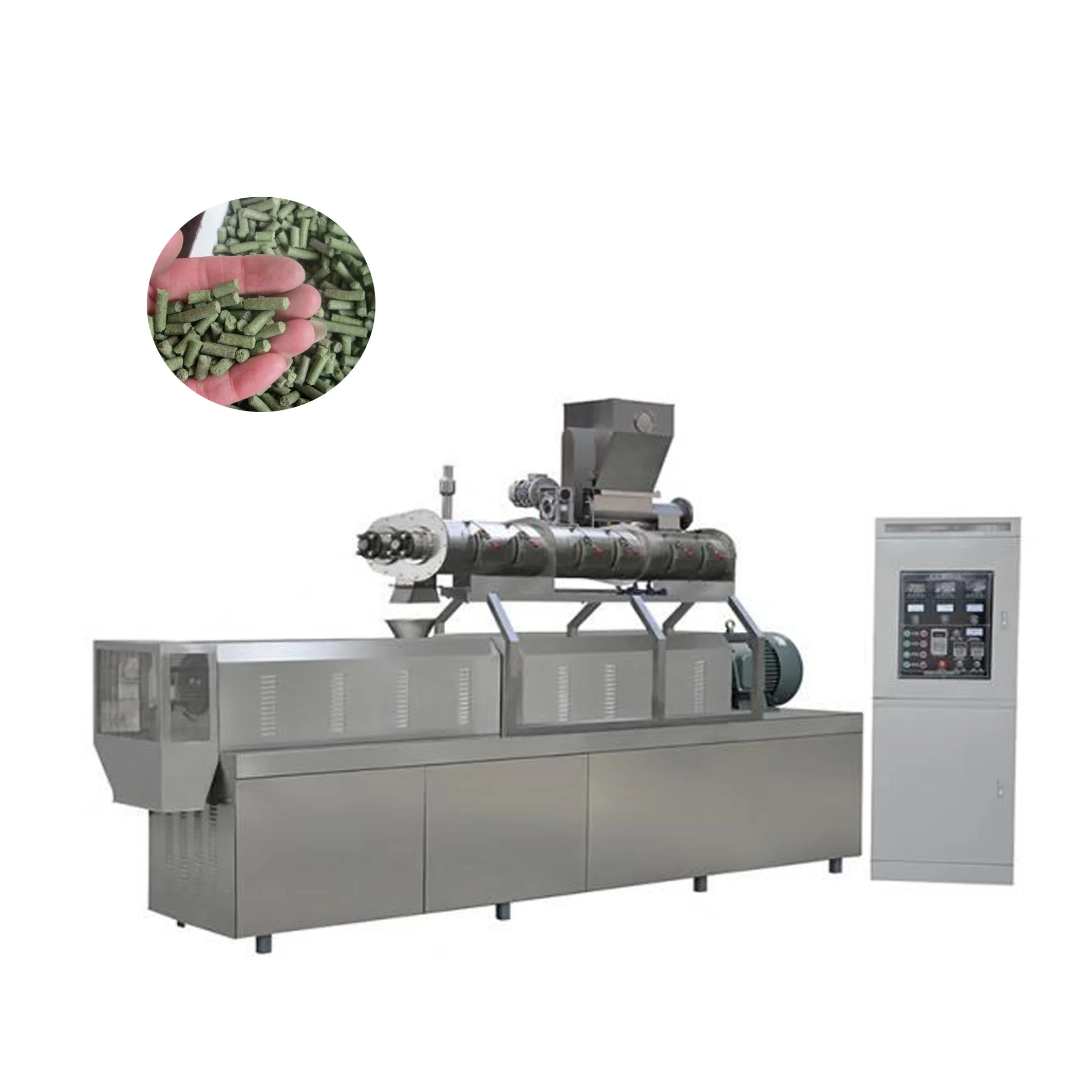 High quality at low price Full Automatic Animal Floating fish feed processing machine
