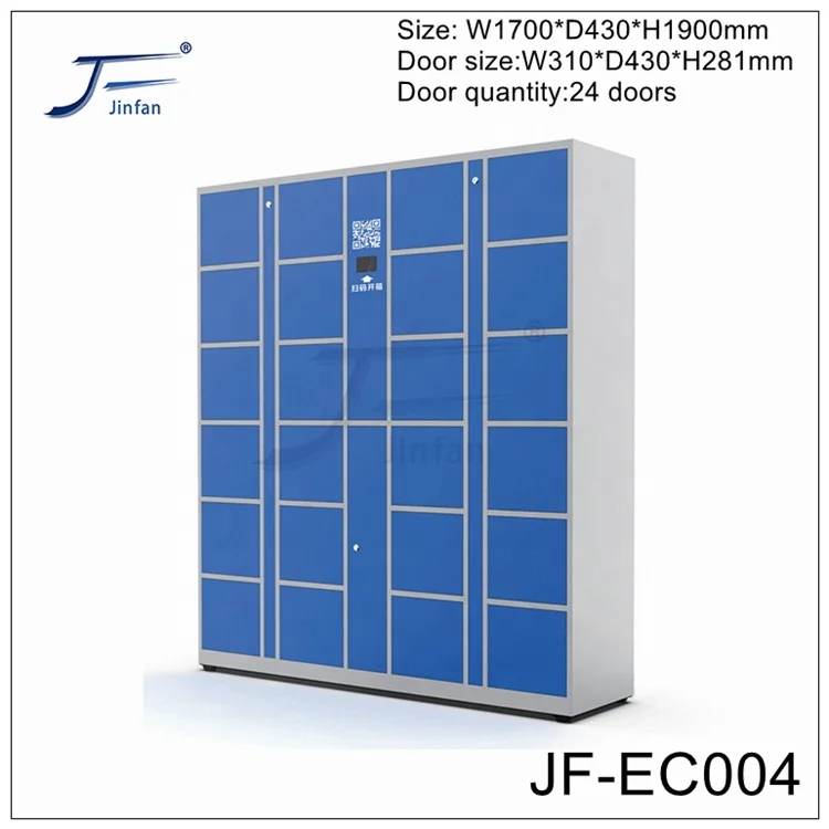 Parcel Storage Cabinet Locker Safe Intelligent Steel New Arrival Luxury face recognition Locker 24 Doors Locker