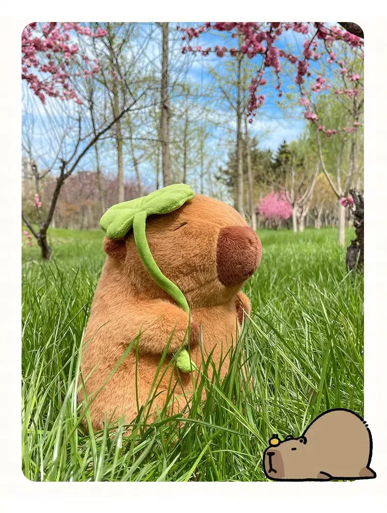 Cute Fully Capybara Stuffed Animal Plush Soft with Turtle Tortoise Backpack Design PP Cotton Filled