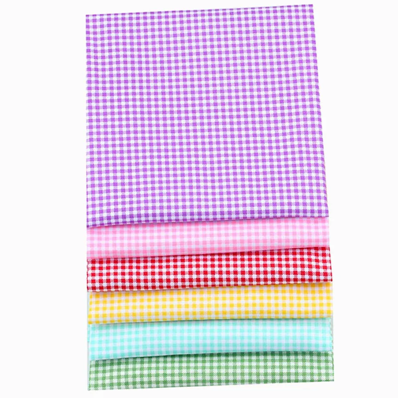 Selling Various Colors Printed Plaid Twill Fabric Cotton Fabric