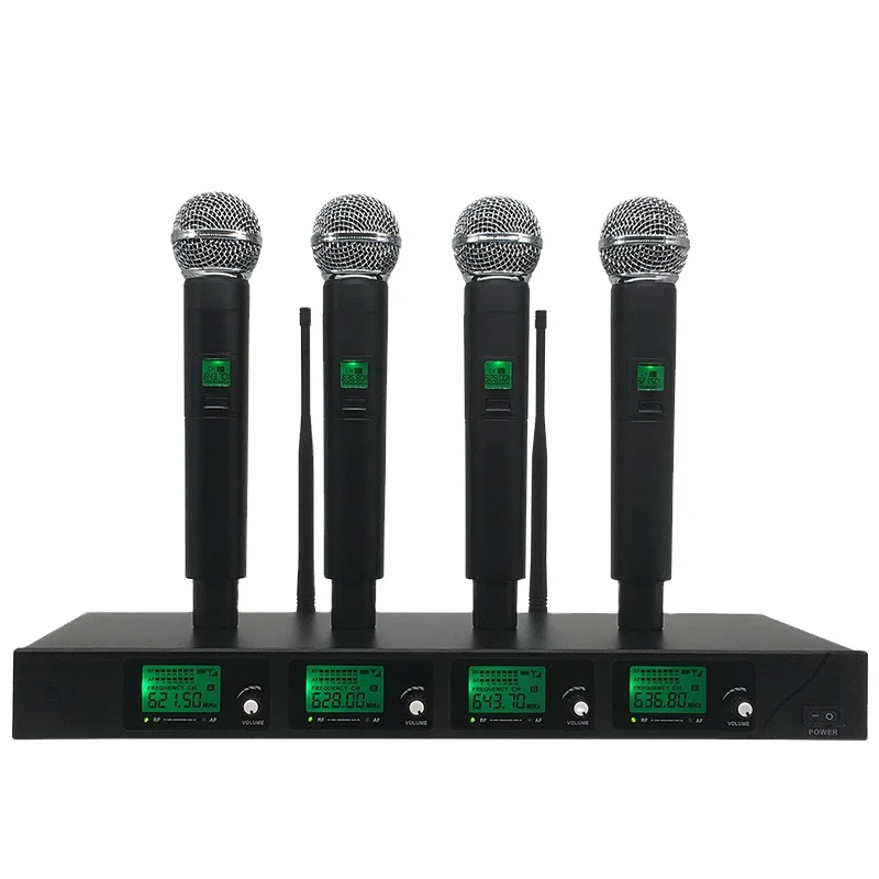 wireless UHF microphone with collar clip bodypack professional microphone