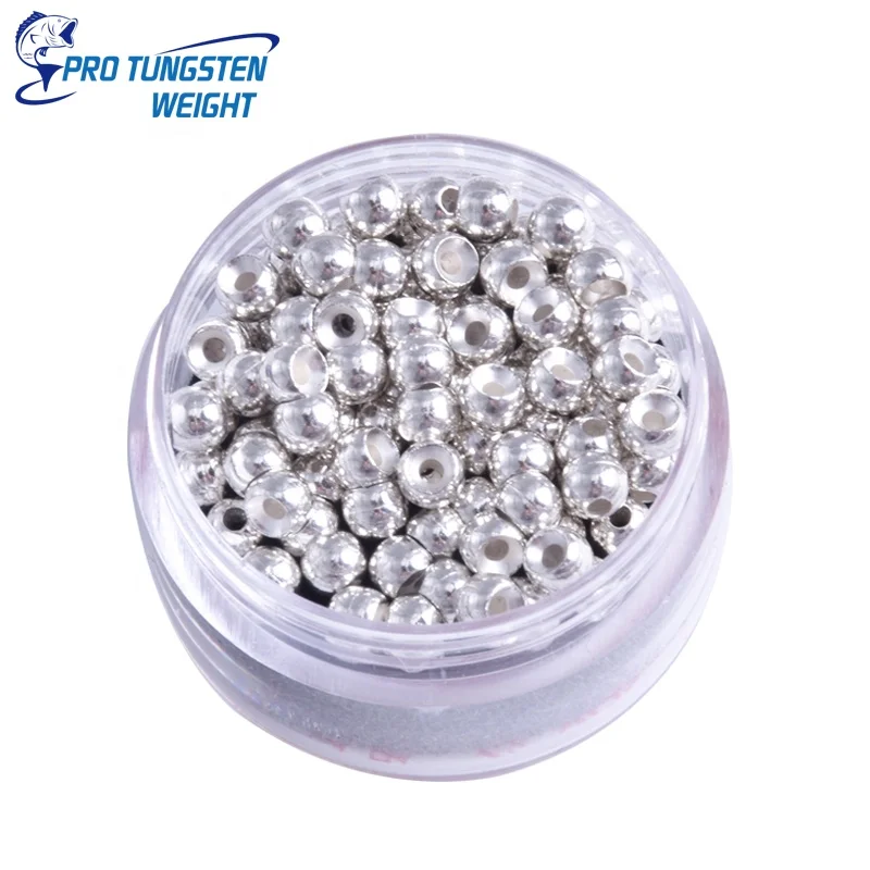 1.5-6.4mm Fly Tying Tungsten Beads Round Nymph Head Ball Fly Tying Material