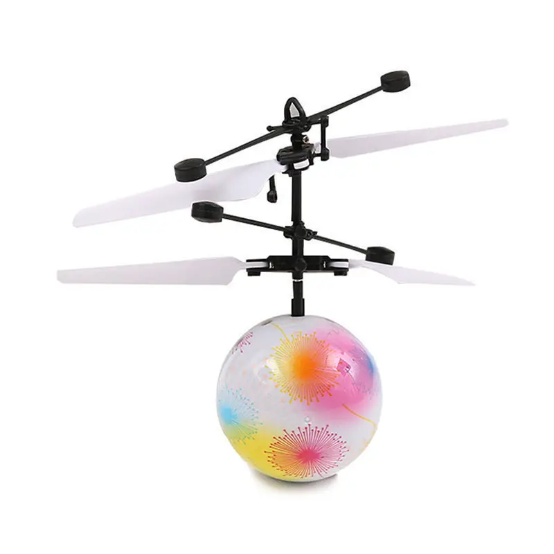 2024 New Flying Rc Ball Aircraft Helicopter Led Flashing Light Up Toy Induction Toy Electric Toy Drone For Kids Children