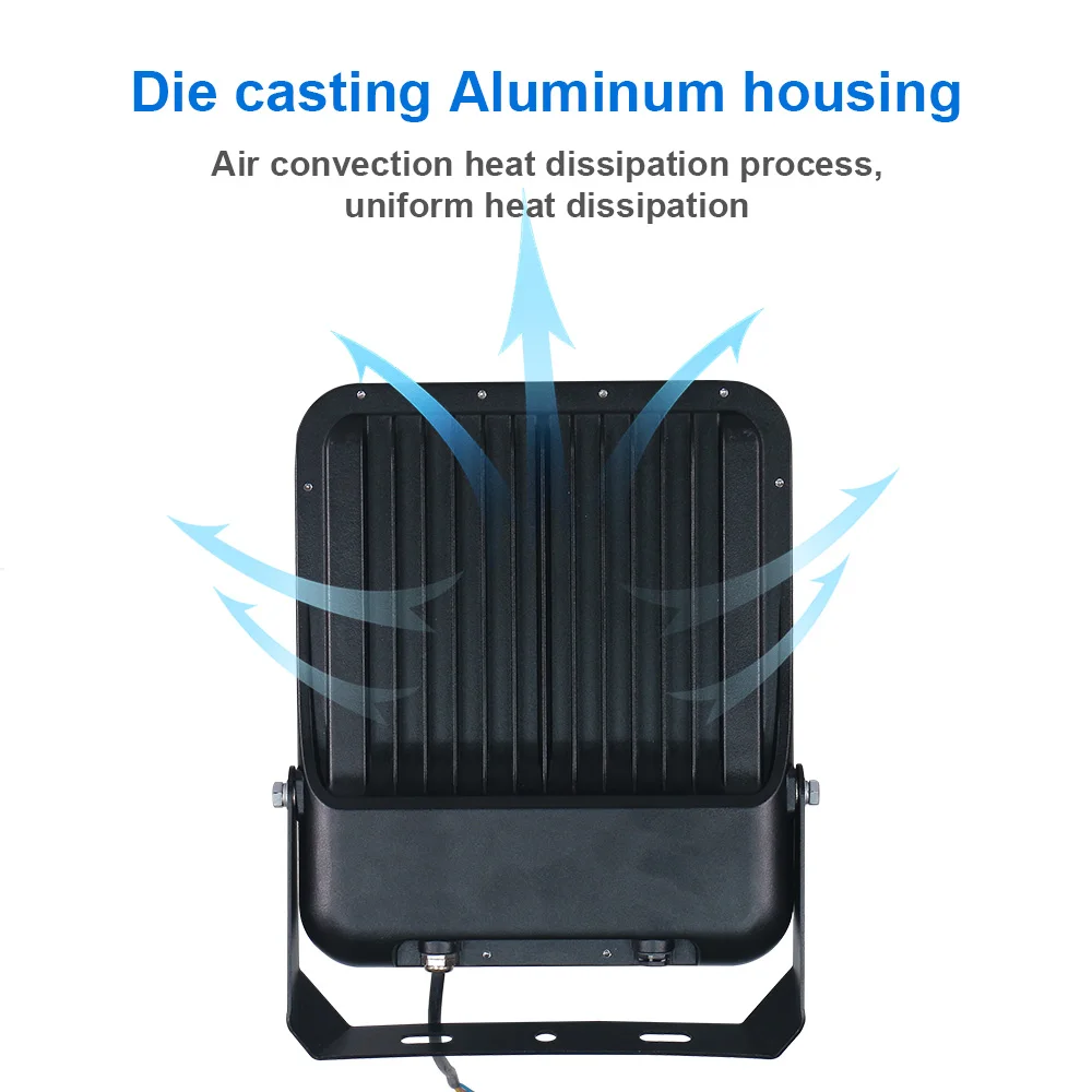 KCD IP65 Waterproof Outdoor Rotatable High Lumen Stadium Light 30w 50w 100w 150w 200w 300w 220v LED Project Light Flood