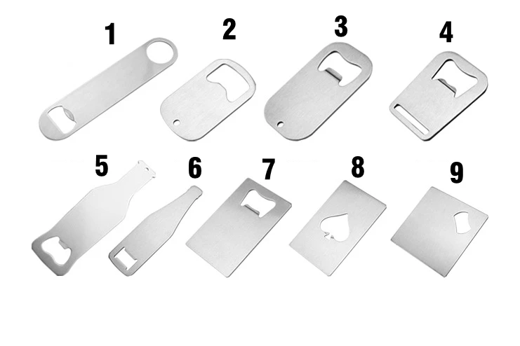 Free Shipping Back to School Sale Sublimation Blanks Metal Stainless Steel Bottle Openers Sublimation Keychain Bottle Opener